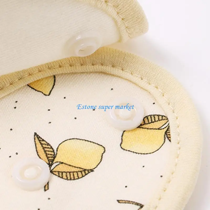 090B Wasserdichtes Spucktuch aus gekämmter Baumwolle, Baby-Lätzchen mit Schnappverschluss, Baby-Halstuch, Neugeborene, zum