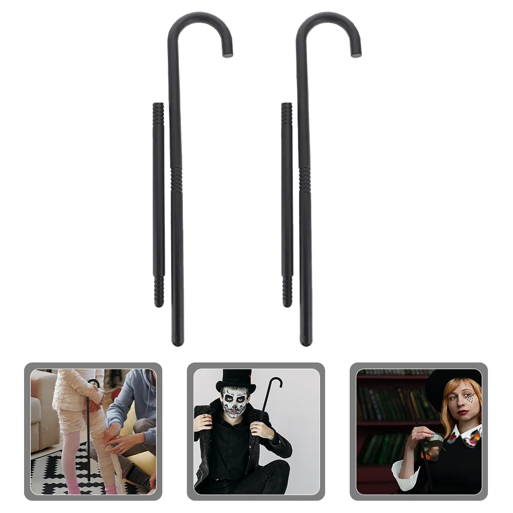 2 Sets Cross-dressing Props and Crutches Wands Party Round Plastic for Performance Stage Office Decorative Supply