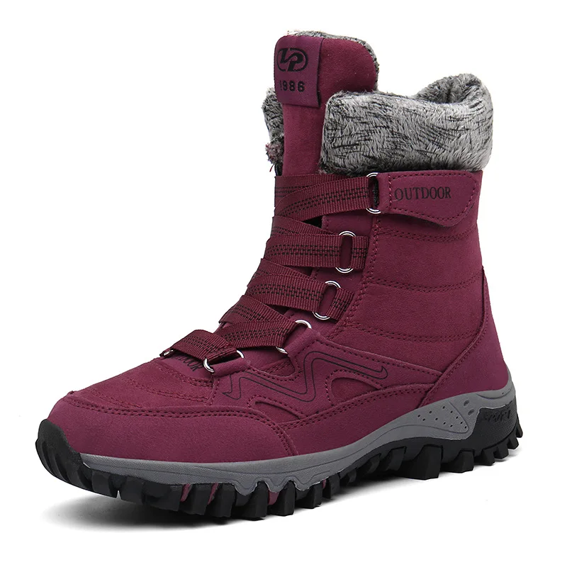 New Fashion Winter High-top Student Warm Snow Boots Boys Girls Non-slip Waterproof Cotton Shoes Couple Boots