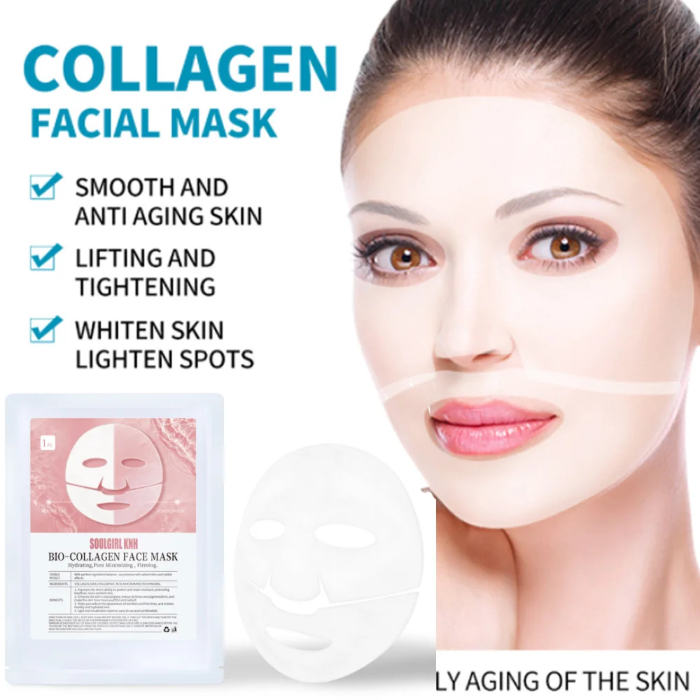 Bio-Collagen Real Deep Mask Overnight Collagen Mask with Hydrolyzed Collagen Soluble Collagen Sheet Mask for Skin Care Korean