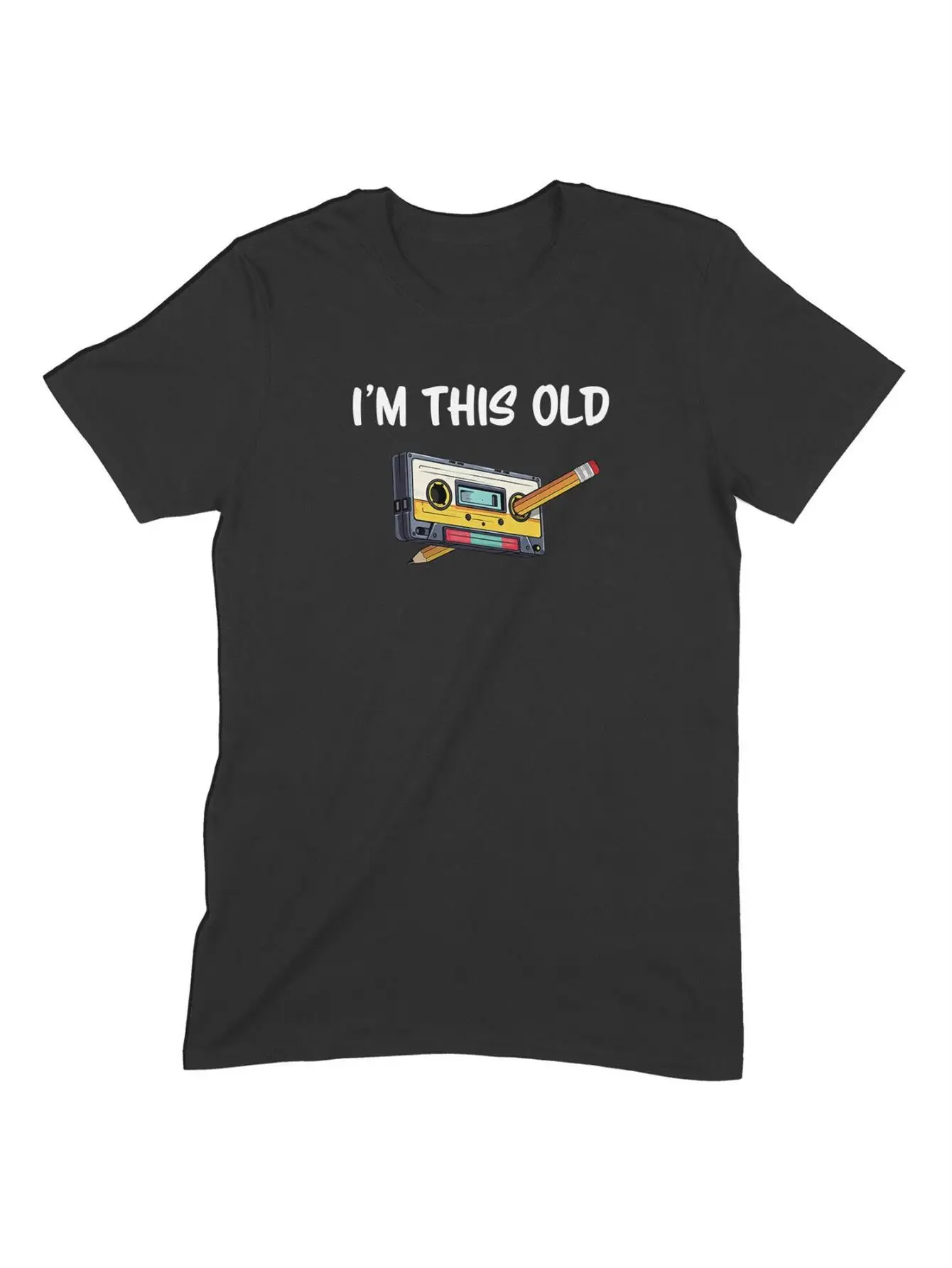Men's Vintage Cartoon T-Shirt - Novelty Genius I'M This old-style medium-weight circular rotating T-shirt, unisex