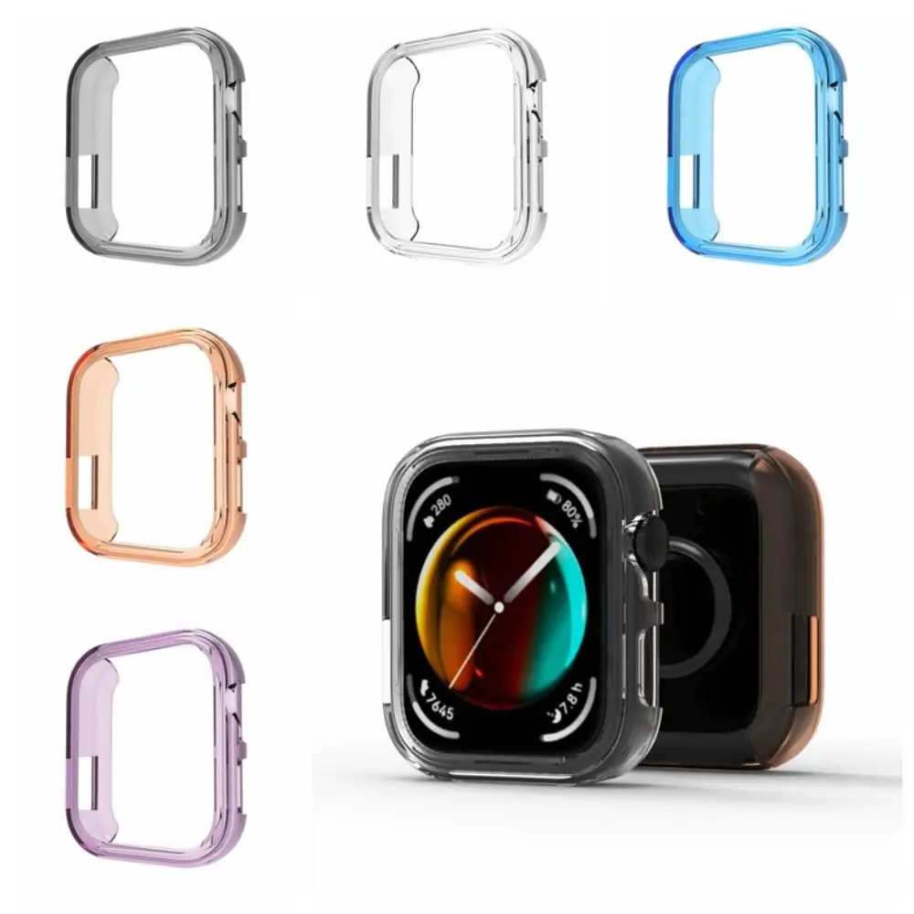 حافظة واقية لساعة TPU للساعة الذكية مقاومة للصدمات وغطاء شبه تغطية وشفافة شفافة لساعة Huawei Watch Fit 3