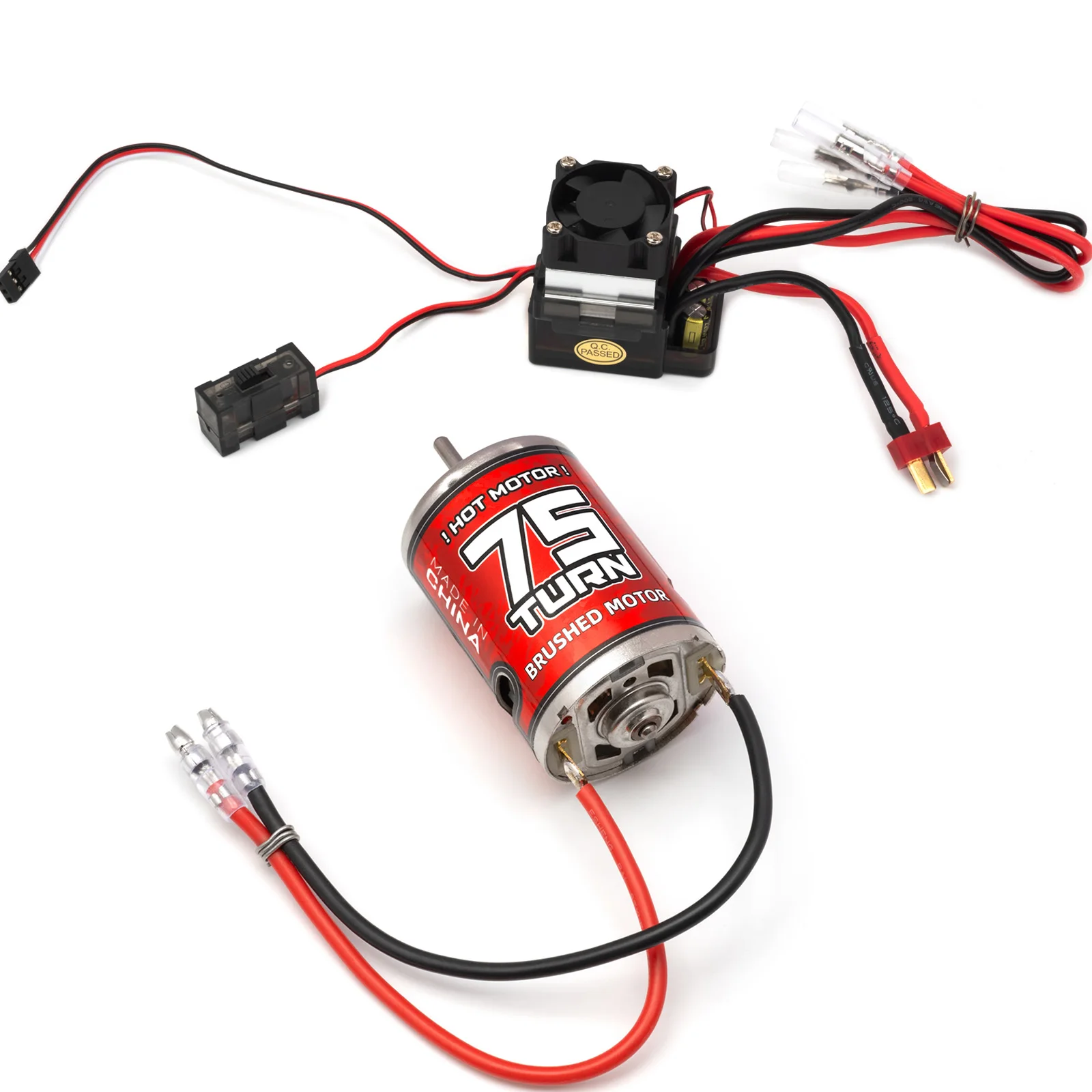RC Waterproof 540 Brushed Motor ESC Combo 12T 16T 25T 40T 55T 75T for 1/10 RC Off-Road Crawler Buggy Truck RC Spare Parts image 3
