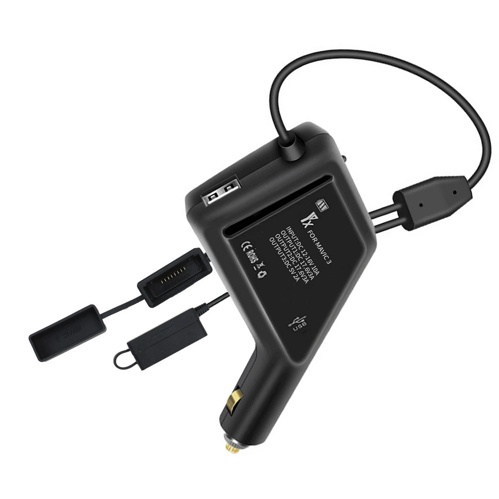 

3-in-1 Dual Battery Remote Controller Charger with USB Port Charging Adapter for DJI Mavic 3 Drone Battery Charge Accessories
