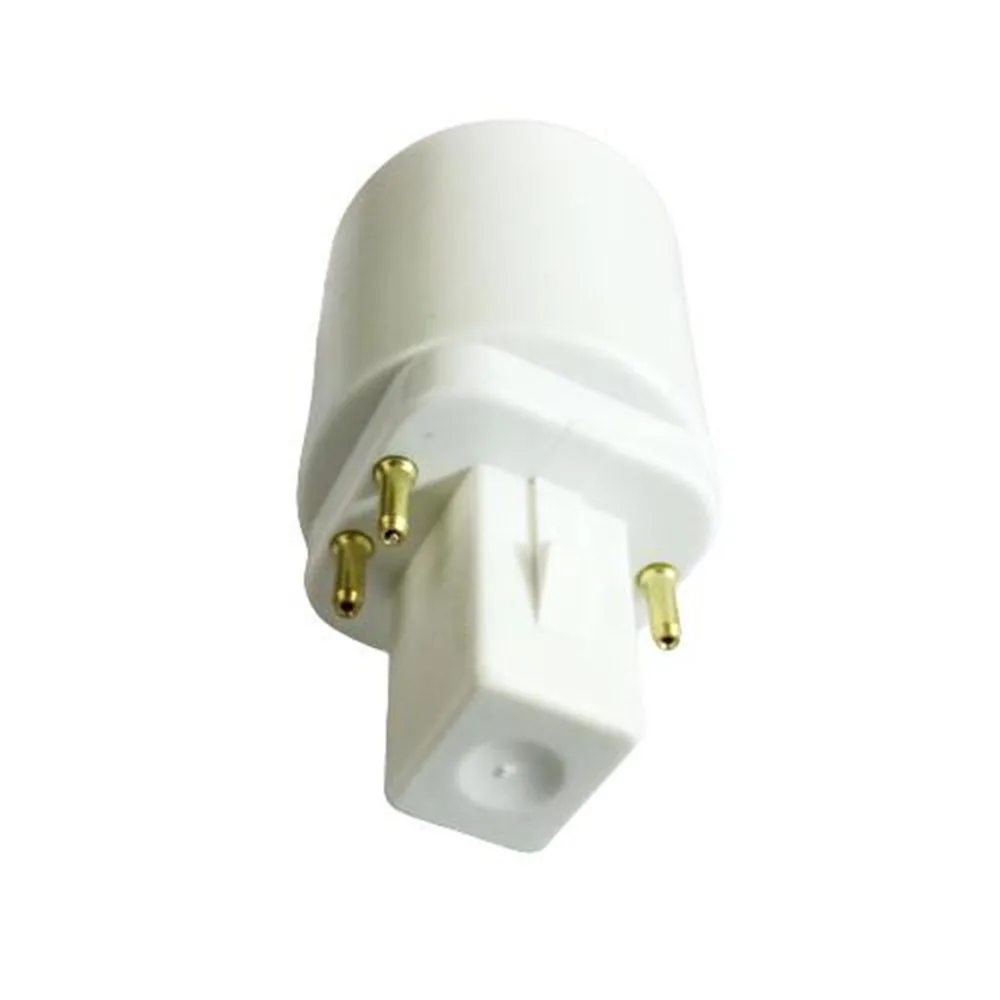 1PCS G24 to E26/E27 Adapter G24Q Light Socket Adapter G24q to Screw Lamp Bulb Holder Converter White