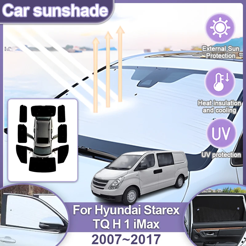 

Full Coverages Sunshades For Hyundai Starex TQ H 1 iMax Cargo iLoad 2007~2017 Anti-UV Protection Shade Visor Sunscreen Accessory