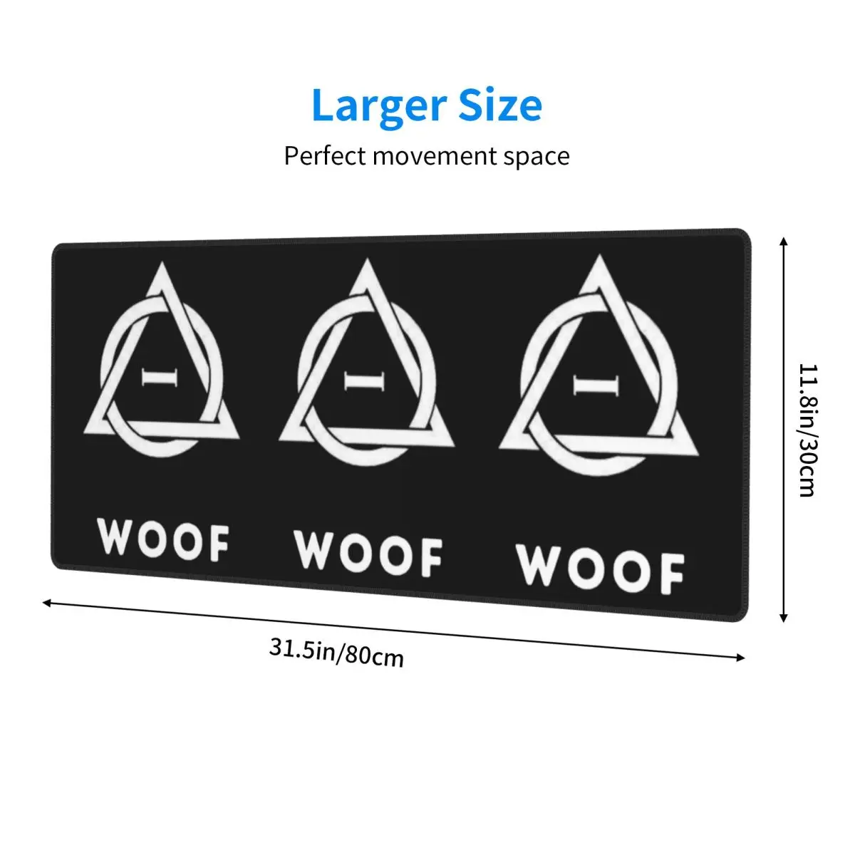 Large Mouse Pad Woof! Therian Therianthropy Symbol Gamer PC Laptop Mats Keyboard Carpet Computer Gaming Desk Mat