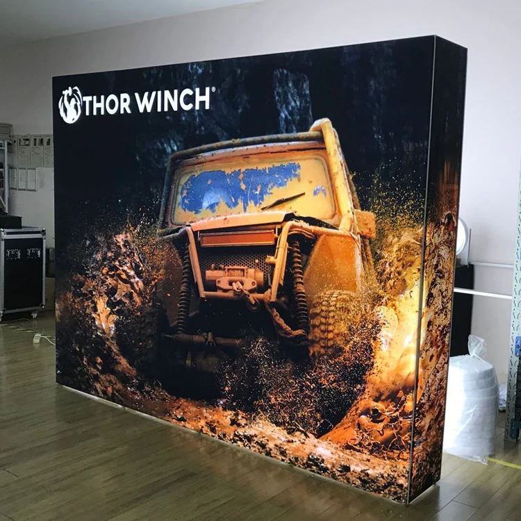 10ft 20ft Portable SEG Backlit Popup Trade Show Tradeshow Exhibition Event Fair Display Fabric Backdrop Background Back Wall