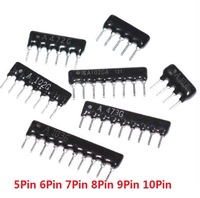 20pcs Resistor Network A05 A06 A07 A08 A10 A09-103G 10K 100K 1K 4K7 470R 330R 220R 100R Ohm DIP 9pin 10pin 7pin 5pin