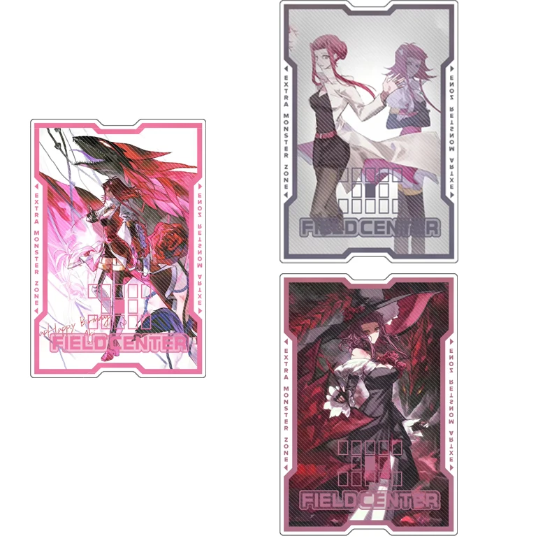 

Акриловая разделительная перегородка для карт TCG IP Yu-Gi-Oh! (Игровые карты, аниме), с изображением персонажей: Маскерена, Черная Волшебница, Малисс, Белый Кролик. Подарок.