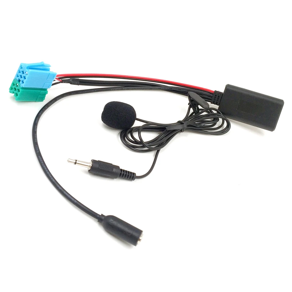 Car 6+8Pin Bluetooth Audio Aux Cable Microphone Handsfree Mobile Phone Free Calling Adapter For Fiat Bravo 2007+ Visteon-M53K