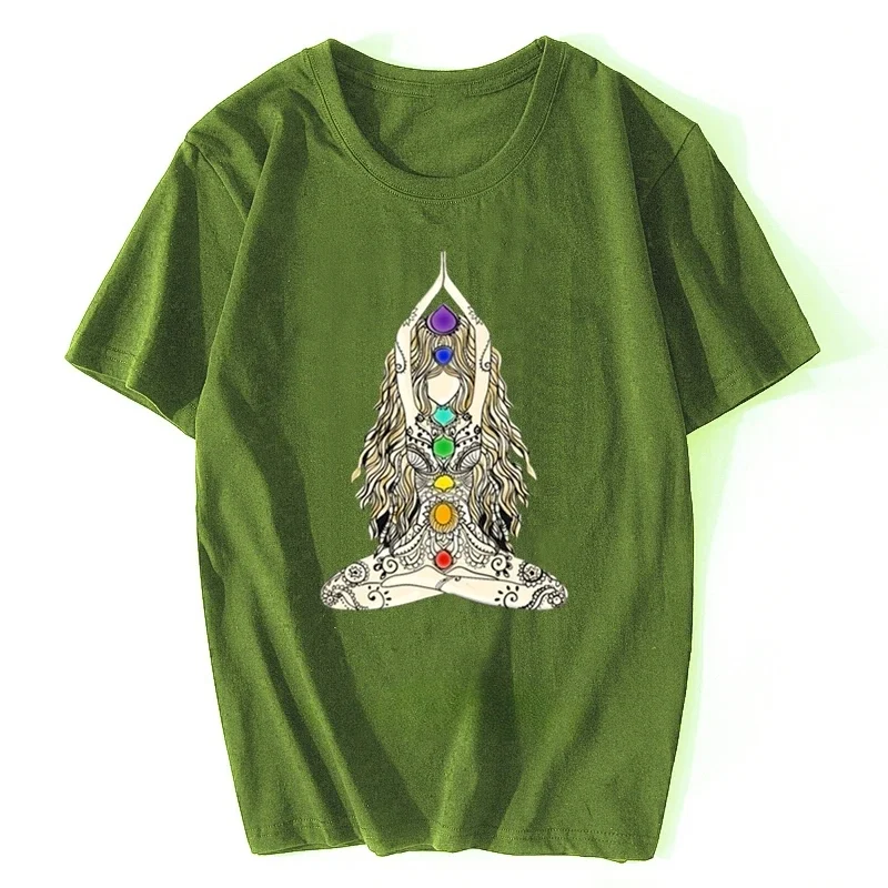 fashion manga Yoga Chakra Meditation  man Fun Sun Mandala Humor T  Over Size S-5XL Homme Spring Leisure Cotton  Customize Shirt