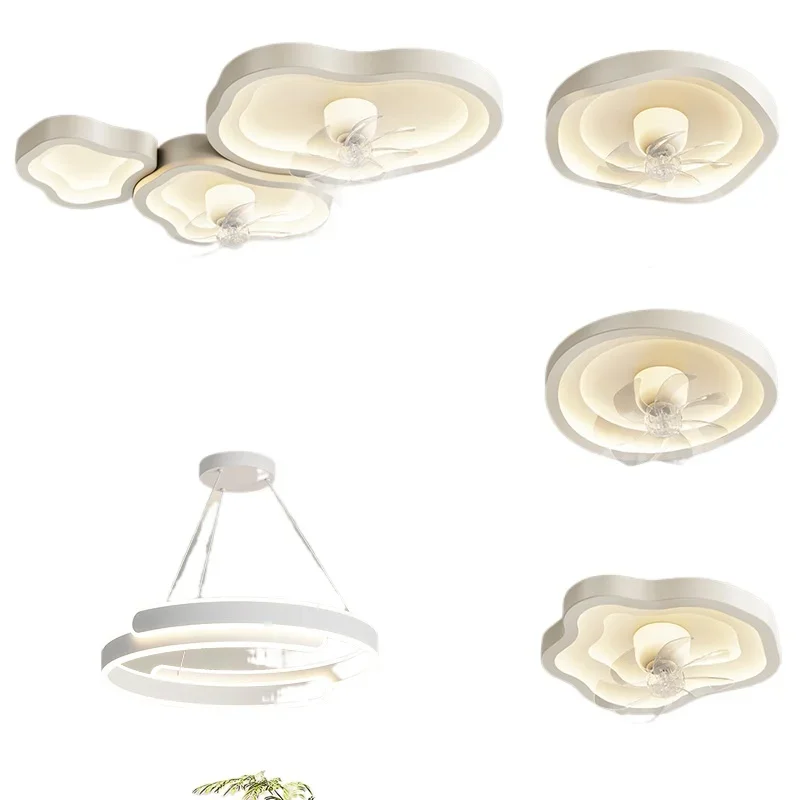 

Whole House Lighting Package Nordic Creative Cloud Bedroom Light Modern Simple Light Luxury Moving Head Fan Living Room Light