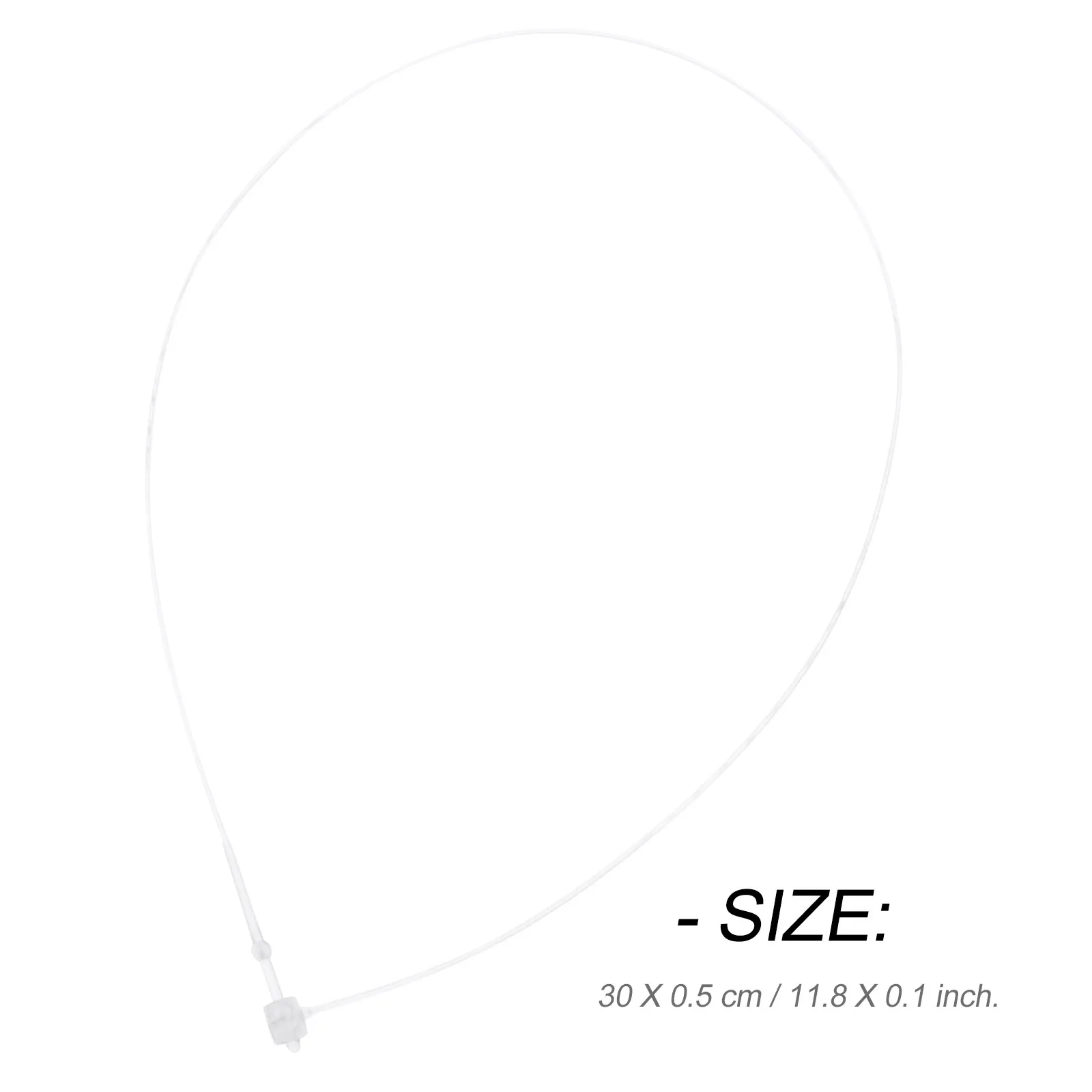 

1000pcs Round Head Transparent Tag Fasteners Black Plastic Security Loops For Price Tags Apparel Shoes Labels
