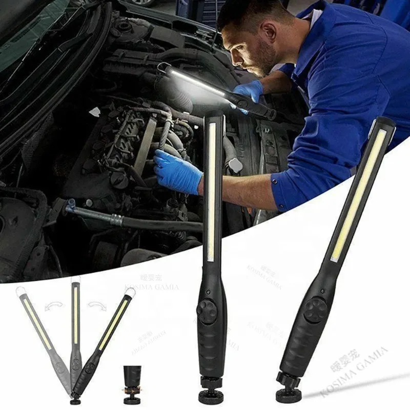 

Портативный магнитный USB-перезаряжаемый светодиодный фонарь COB для осмотра, ремонта автомобилей, домашней мастерской, аварийных ситуаций, водонепроницаемый