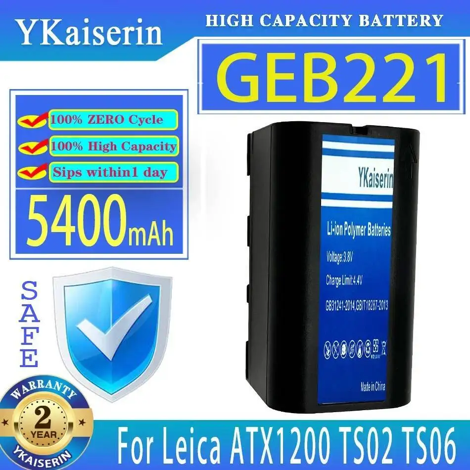 

Экологически чистый для Leica ATX1200 TS02 TS06 TS09 TPS1200 GEB221 Общая батарея станции высокой совместимости 5400 мАч
