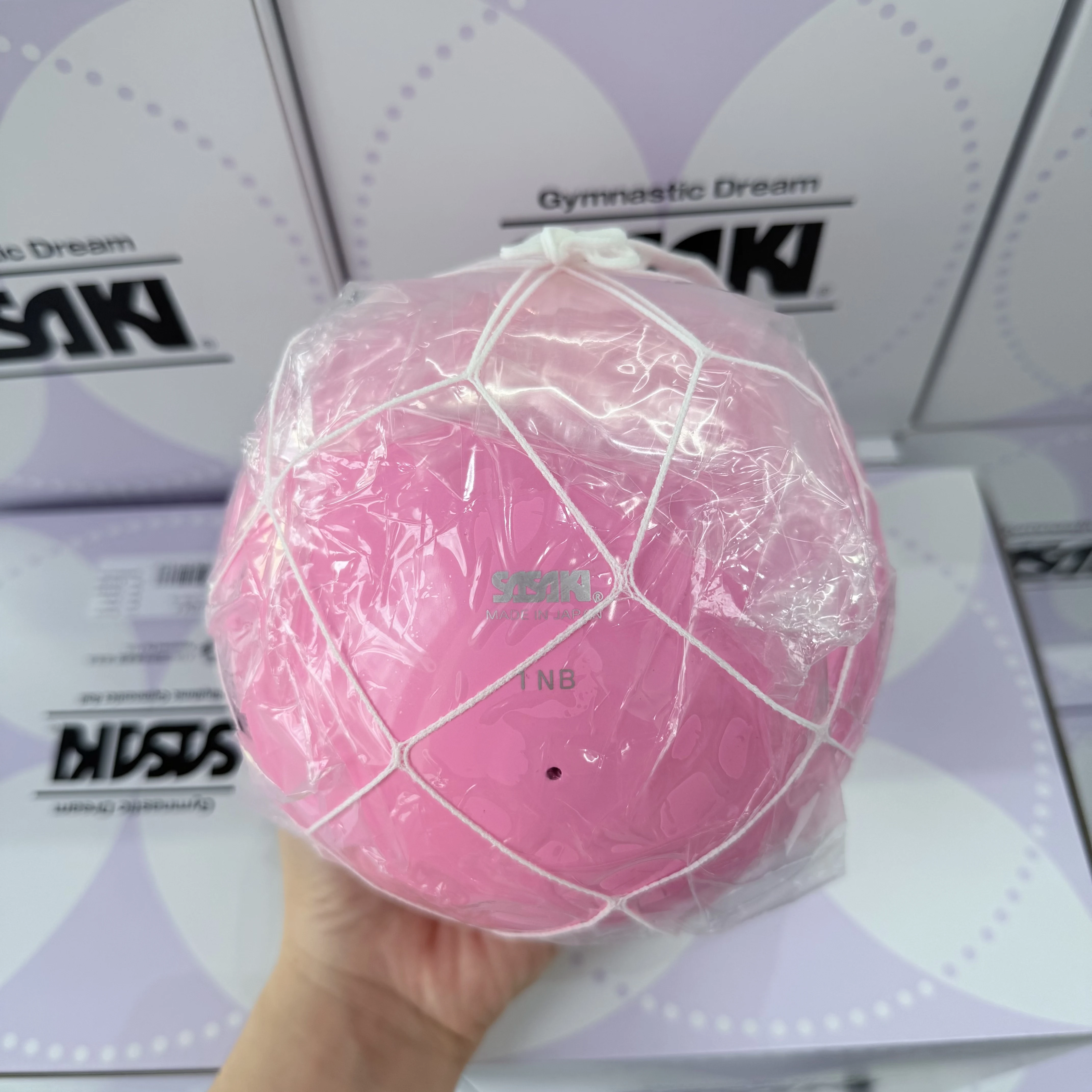`original-sasaki-m‑20c-swp-sweet-pink-rhythmic-gymnastics-ball-15cm-junior-ball-made-in-japan-training-performance-gym-ball