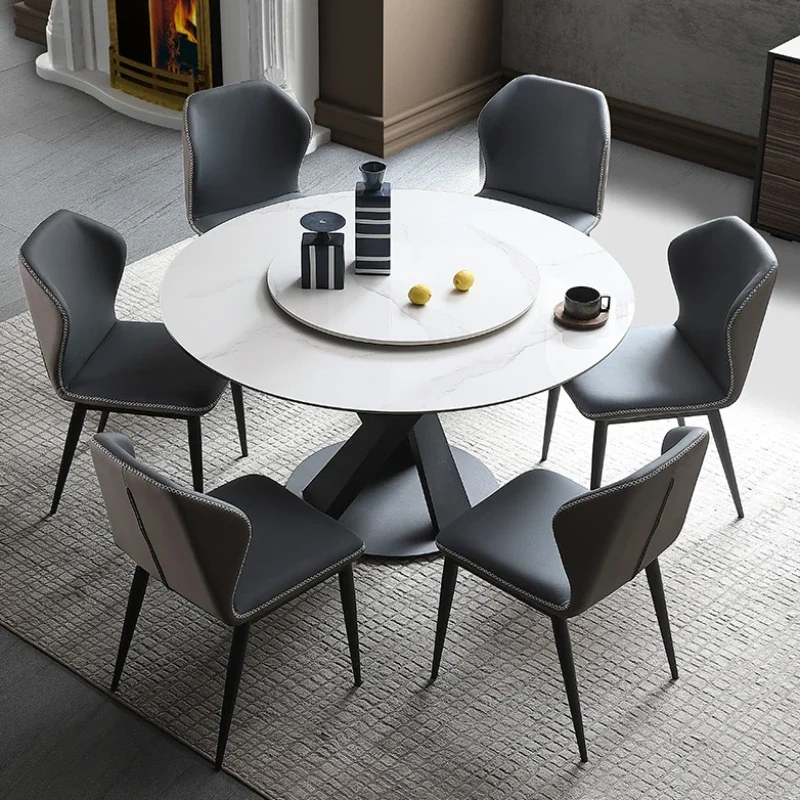 Nordic Designer Dining Table Light Luxury Kitchen Unique Modern Dining Table Restaurant Round Mesas De Jantar Home Furniture