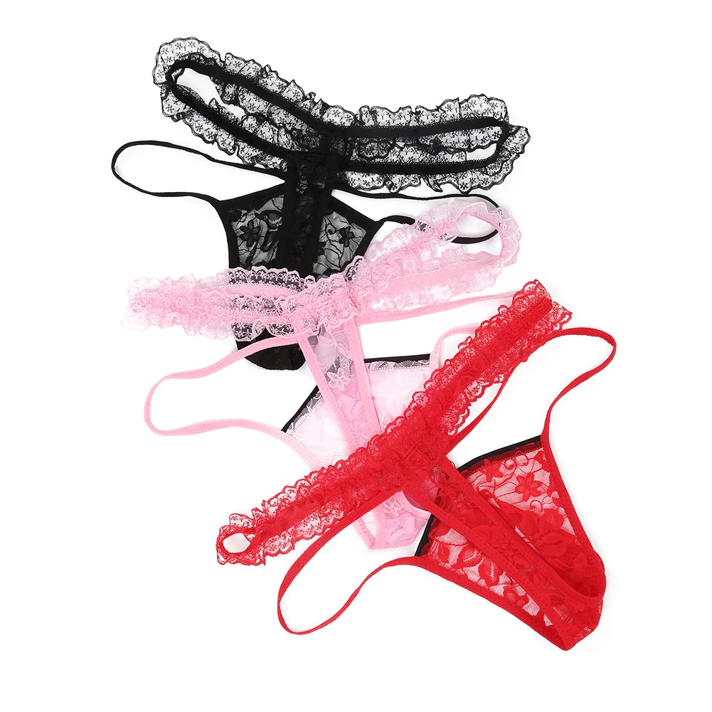 

Mens Sexy Lace Transparent Gay Sissy Pouch Thong G-String Lingerie Mens Sexy Underwear Summer Men's Panties Low Waist Underpants