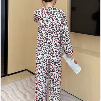 新款冰絲女士睡衣套裝,含翻領紐扣開襟衫,兩件式時尚睡衣 10 最佳銷售 女士睡衣套裝 - №10