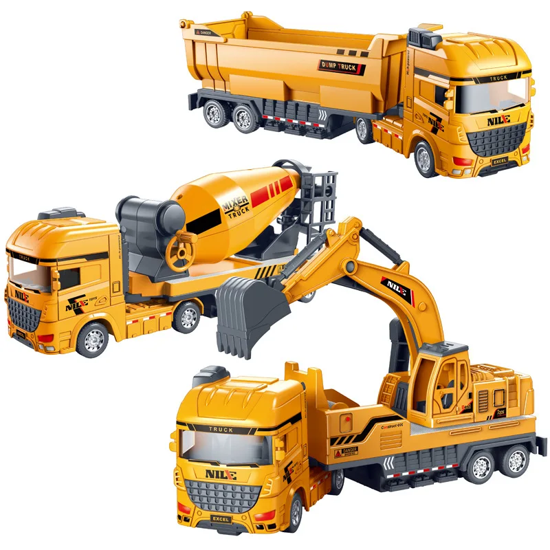 

Children Inertia Car Construction Vehicle Series Toy Simulation Excavator Mixer Car Dump Car Crane Toy Model Gifts For Boys