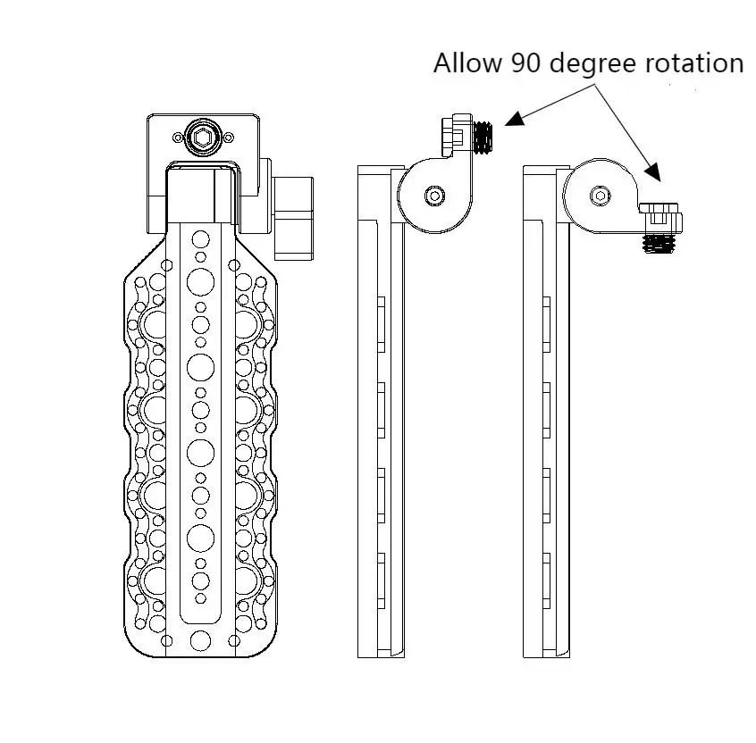 KUANJIE L146 ARRI Scharniermontageplatte AMP-1 Käseplatte, poröse Platte, verstellbare Käsemontageplatte – Detail 11