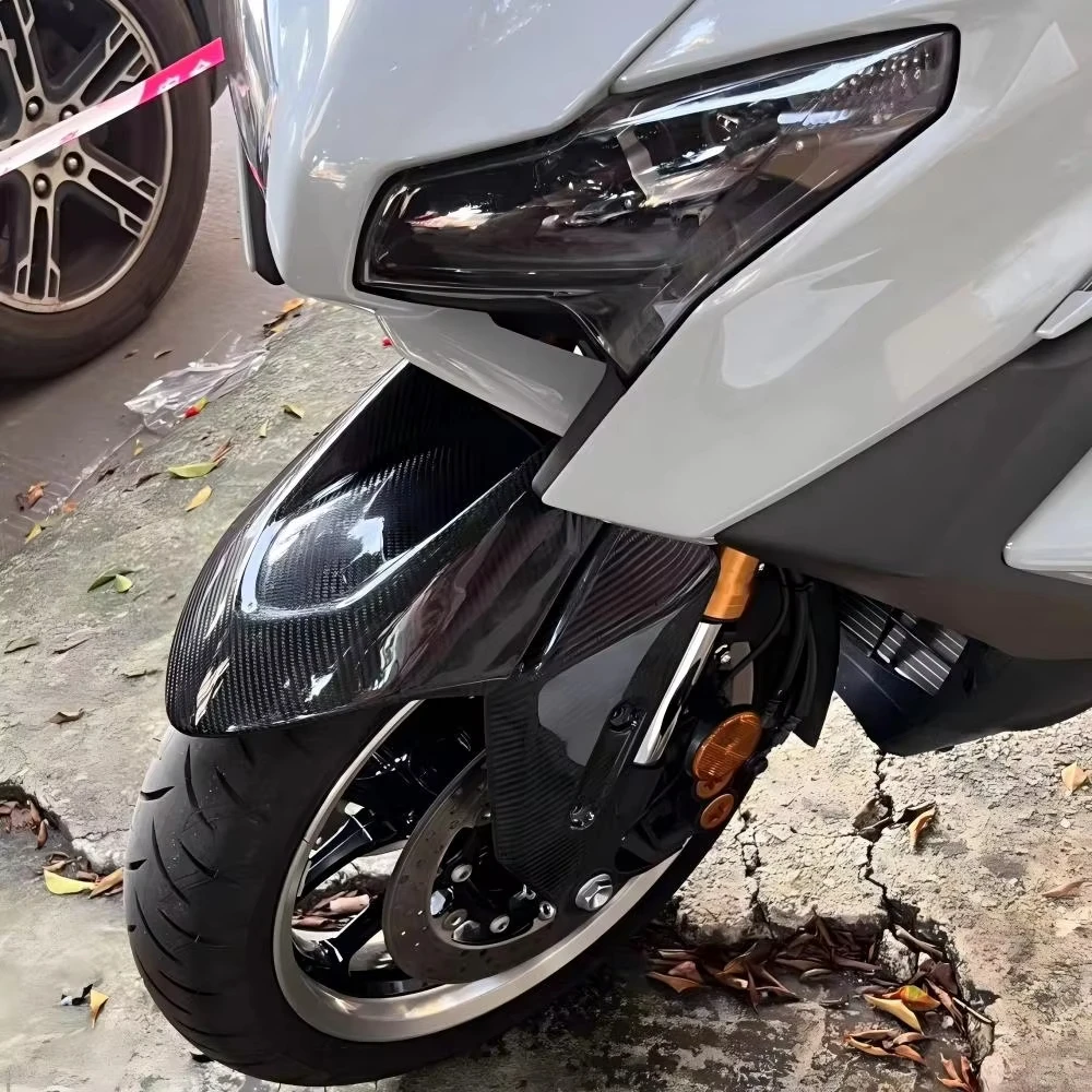 For Yamaha T-MAX560/TMAX560 2023 2024 2025 100% Carbon fiber front fender decoration modification cover TMAX560 Accessories