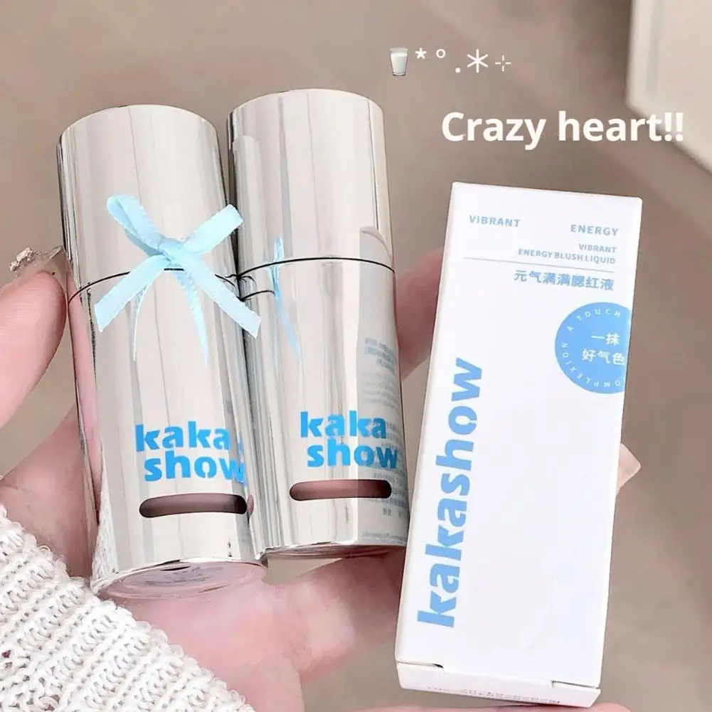 Koreański pędzel do różu z gąbką, płynny róż, naturalny, długotrwały, nawilżający, do makijażu twarzy, oddychający, rozświetlający róż do policzków, model B3X8