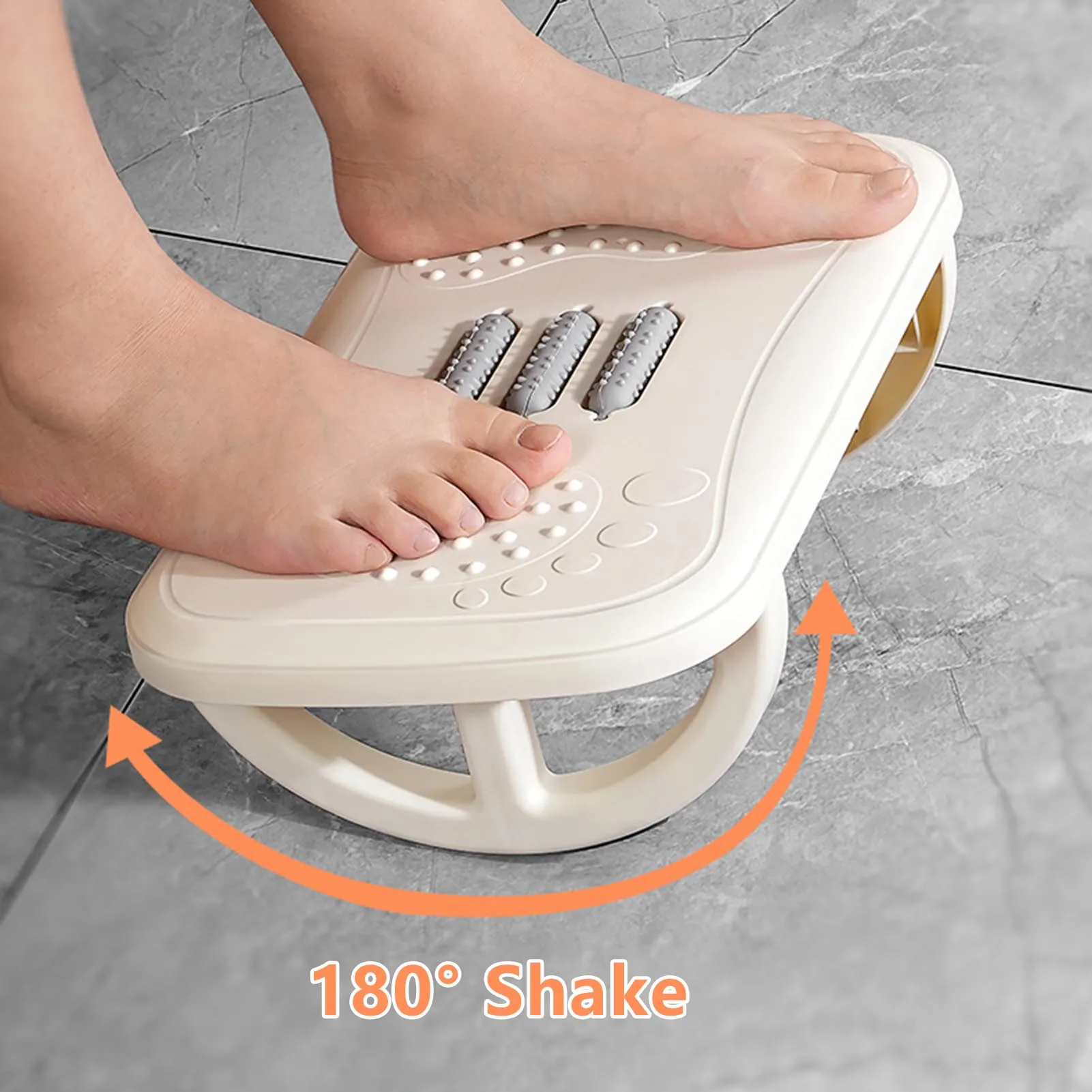 Foot Stool for Work Desk with 180 Degree Shake Design Massage Rollers Suitable for Working Gaming image 4