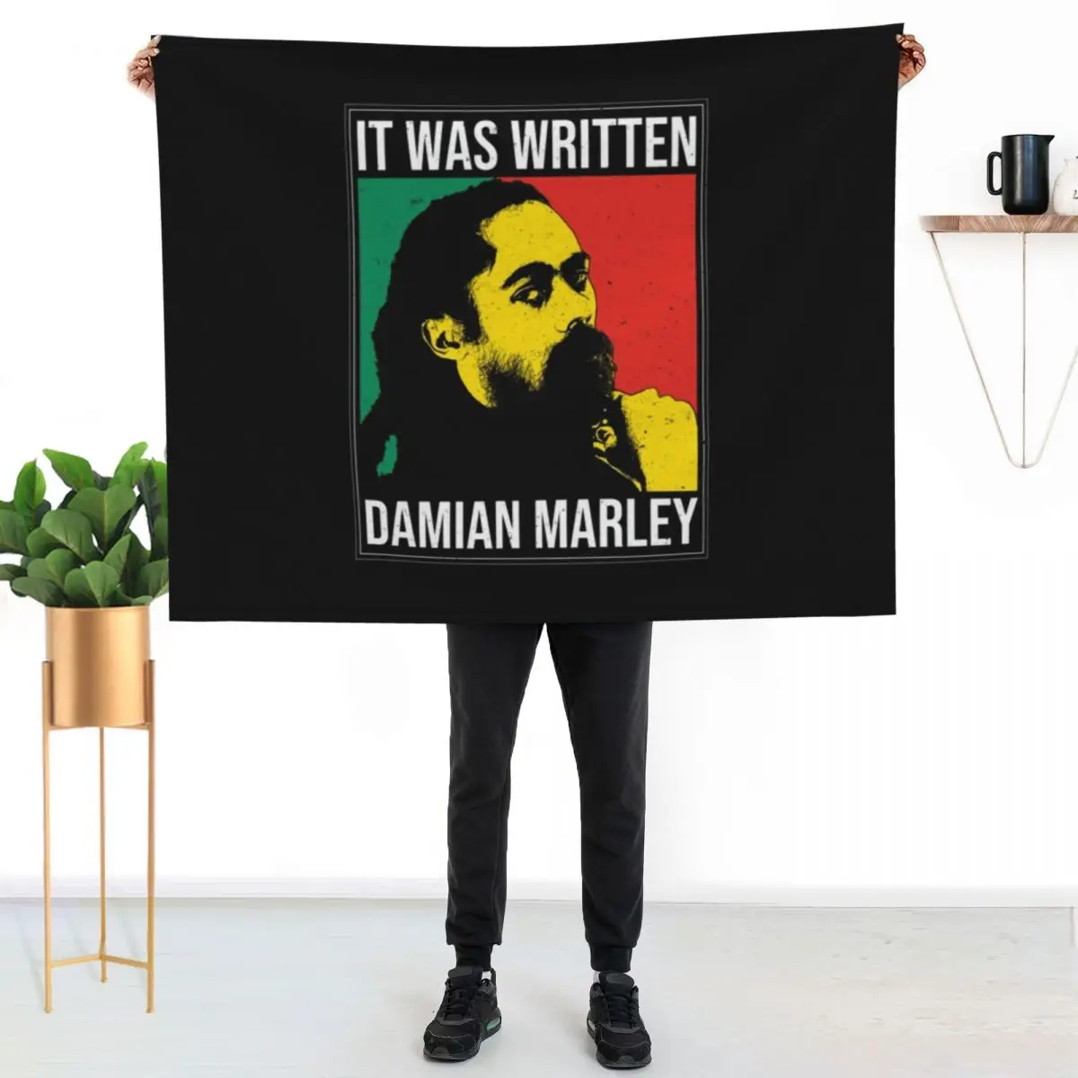 

Bob Marley T-Shirt Throw Blanket All Weather Soft Throw Blanket for Sofa