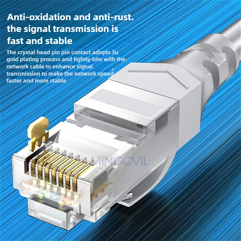 Cavo Ethernet MINGCVIL Cat6 Gigabit Cavo Internet ad alta velocità 1000Mbps Cavo patch LAN di rete RJ45 per PC portatile router