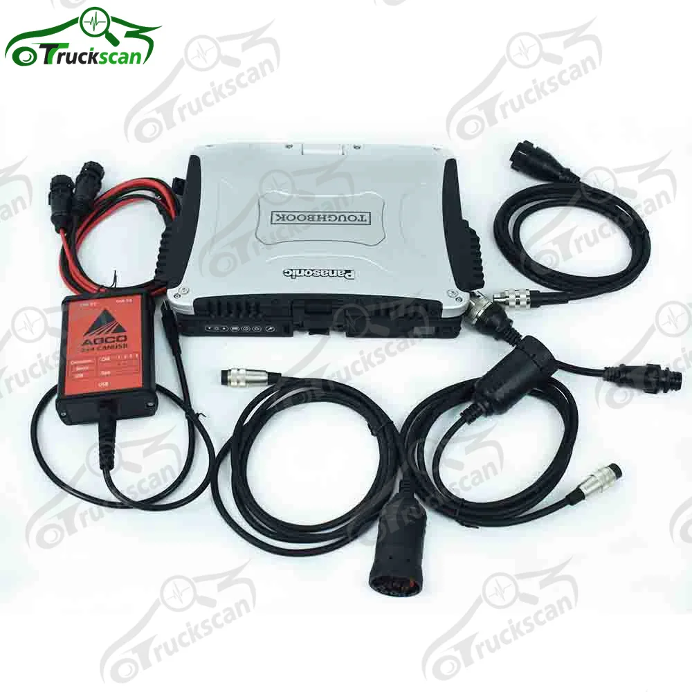 جرار زراعي أداة تشخيص أجكو ، كمبيوتر محمول CF19 ، واجهة ماسي فيرغسون فيرت ، مجموعة CANUSB EDT