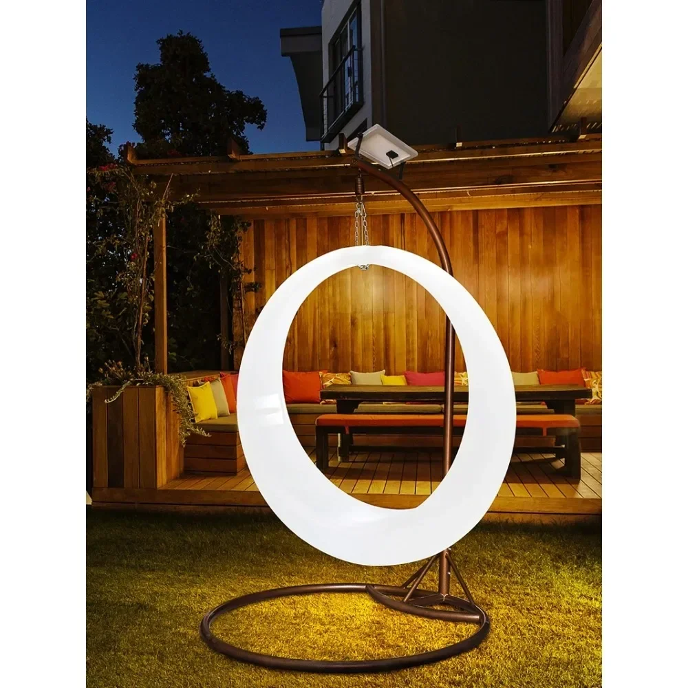 Luminous Swing Moon Shape Outdoor  Hanging Chairs Rocking Chairs Outdoor Activities Wedding Decoration Light LED