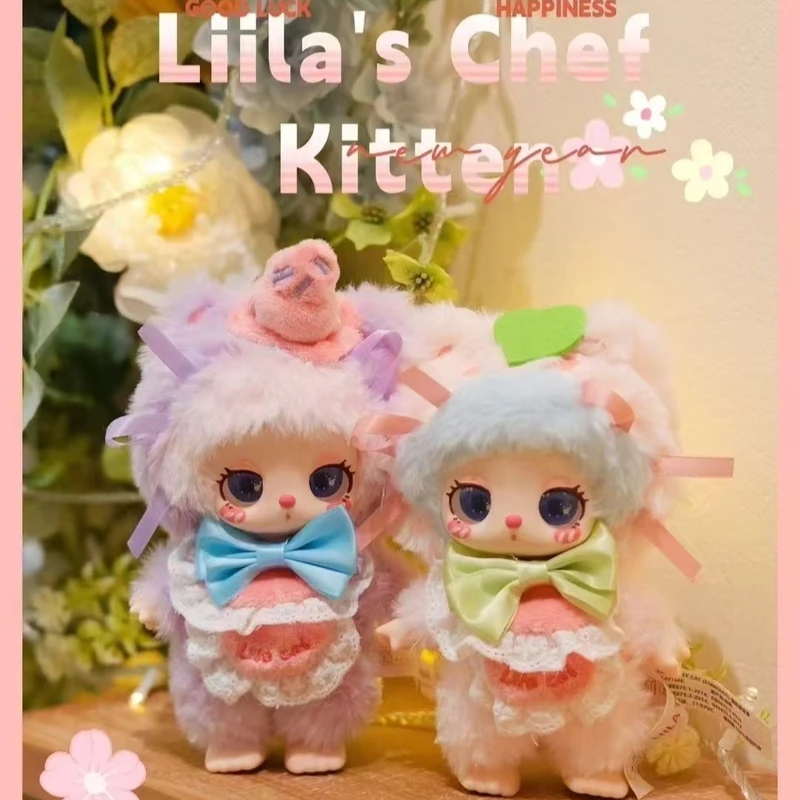 Liila Chef Kitten Series V4 Blind Box Genuine Plush Doll Mystery Box Kawaii Cute Doll Pendant Ornament Birthday Gift For Girls