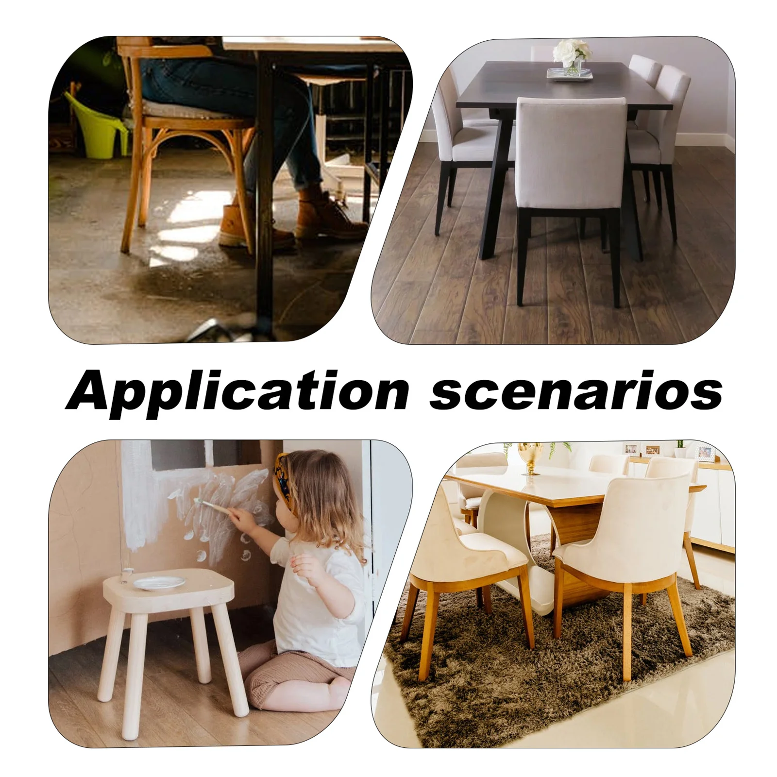 

10Pcs Chair Leg Protectors Non-Slip Furniture Accessories for Table Chair Feet Cover Living Room Bedroom Use Oval Table Leg Caps