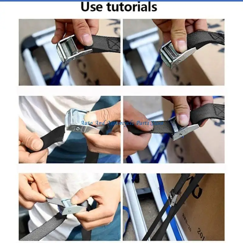 

P9FD 10Pcs Adjustable Fastening Strap with Buckle Motorcycle Cargo Racks Tied Strap