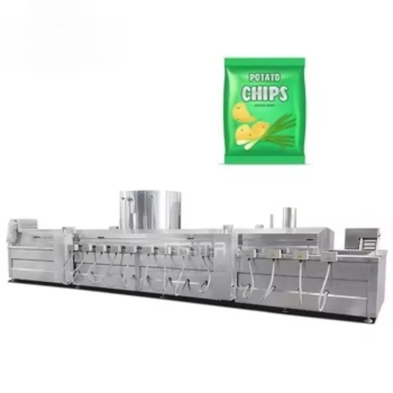 خط إنتاج رقائق البطاطس المجمدة الأوتوماتيكية آلة تصنيع رقائق البطاطس المقلية ذات المصنع الكبير