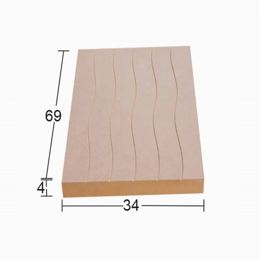 PA191 Medium Wavy Chassis Board, Unpainted Mdf Board