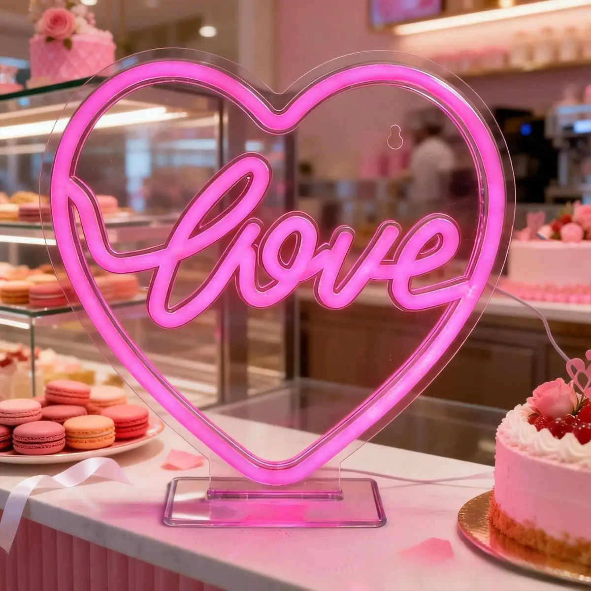 

Love Heart Neon Sign USB Neon Lights for Home Bedroom Wedding Engagement Anniversary Party Girlfriend Valentine's Day Decoration