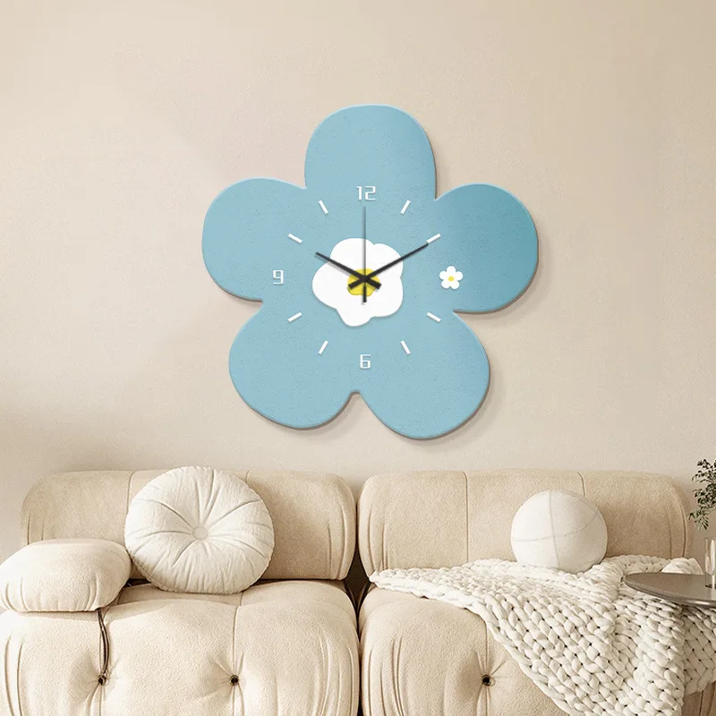 Hanging Design Wall Clock Nature Blue Simple Battery Nordic Wall Clock Digital Art Second Reloj Pared Salon Grande Home Decor