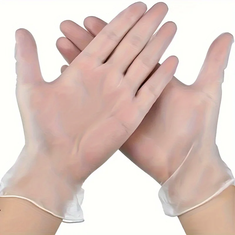 Disposable Gloves, Household Transparent Thickened Film Gloves, Lightweight, Waterproof, Suitable for Home, Kitchen, Bathroom, O