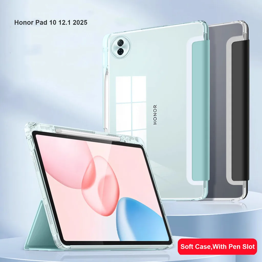 

Transprent Pen Slot Case For Honor Pad 10 12.1" Pad 9 MagicPad 2 GT Pro 12.3 Tablet GT 11.5 2025 X9a V9 11.5 X8a X9