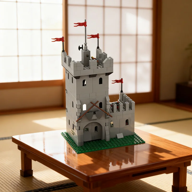 368pcs MOC Watch Tower Alternative Build King Castle Medieval Fortress Model Building Blocks Module Diorama Figure Pro Toy Gift