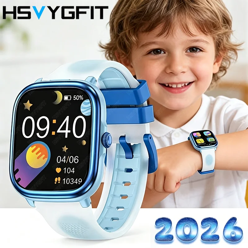 2026 New Children's Smart Learning Watch Alarm Clock LED Flashlight Waterproof Word Storybook Game Healthy exercise Smart Watch