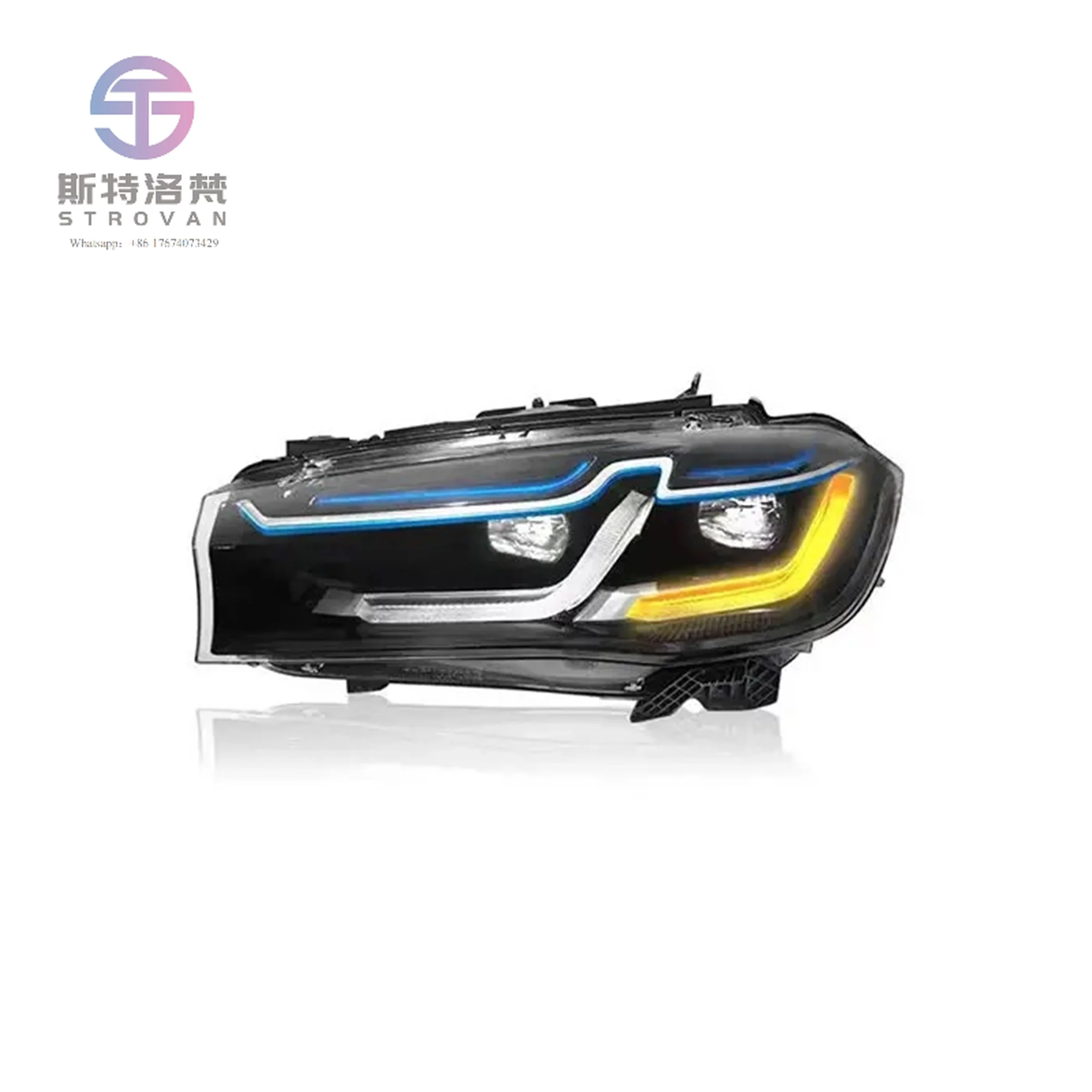 

Модифицированная фара F15 для X5 F15 2014-2017 F15, светодиодная фара, обновление светодиодной фары до G30 DRL, оригинальное качество