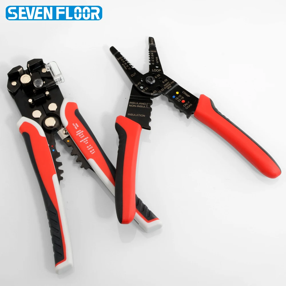 Wire Stripper Tool Set 10-24 AWG Self-Adjusting Manual for Marine Boat Electrical Wiring Crimping Stripping Repair