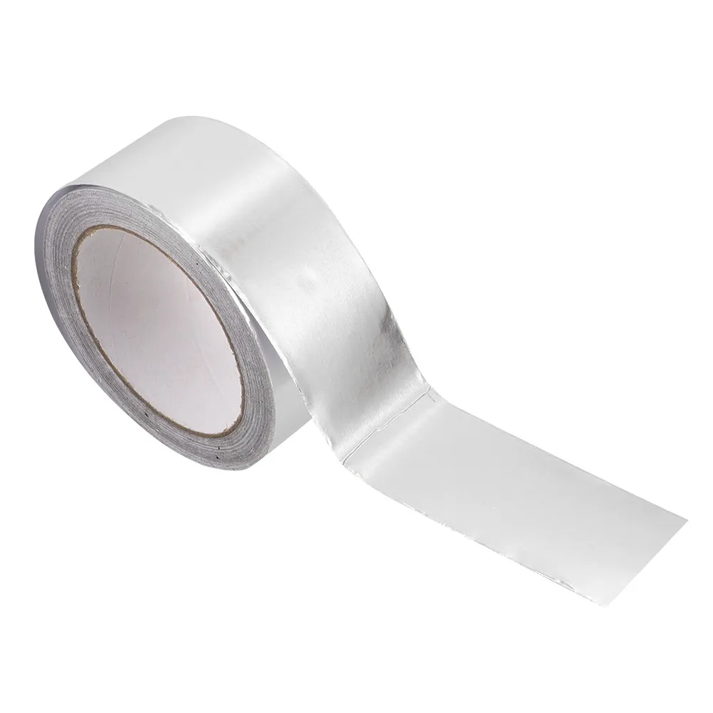 1 Roll Aluminum Foil Pipe Tape High Temp Insulated Sealing Tape Roll for Pipeline Heat Insulation Waterproof Repair Household