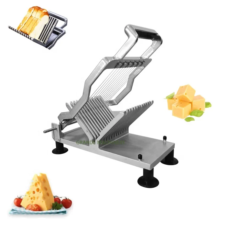 Small Manual Durable Cheese Slicer with Cutter 10mm 20mm Cheese Cube Cutter Tofu Bread Toast Slicing Machine for Sale