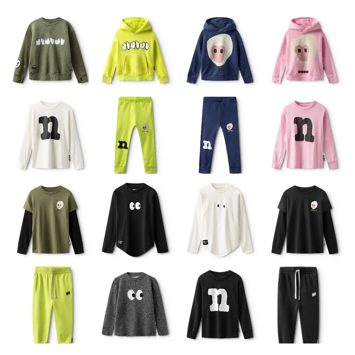 

OUYANG&IVAN 24NU AW Stars Series Children's Cotton Long sleeve T-shirt Casual Leggings Pants Suit Girls Sweater Boys Top