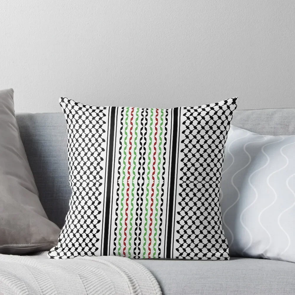 

Multi Colors Vertical Keffiyeh in White Throw Pillow Cushions Home Decor Decorative Cushion Cover pillow